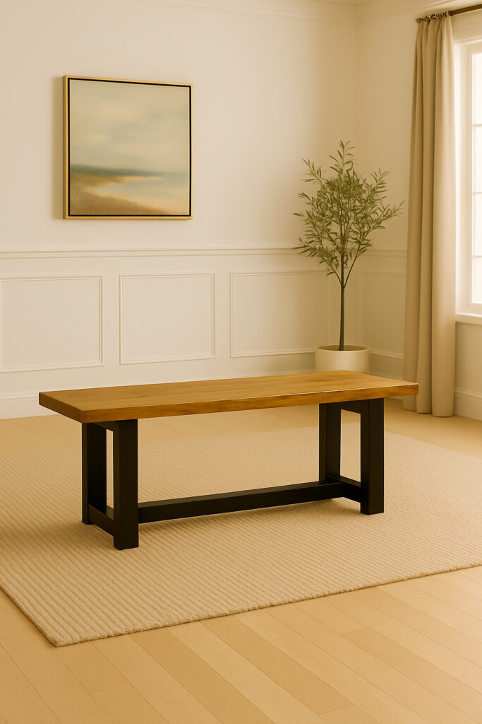 Crafted to match your custom table, our Hardwood Benches offer timeless design and everyday utility. Built from solid hardwood and finished to coordinate perfectly with your dining set.